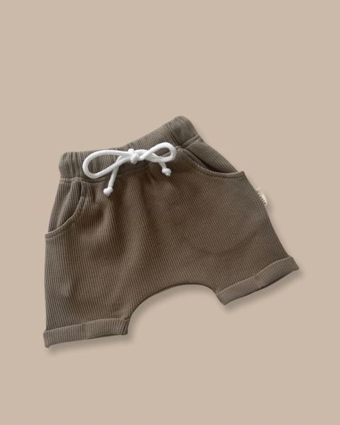 Kids harem shorts in khaki 